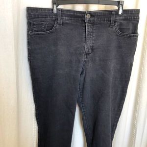 Fade black skinny leg pants